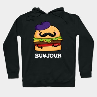 Bunjour Cute French Burger Bun PUn Hoodie